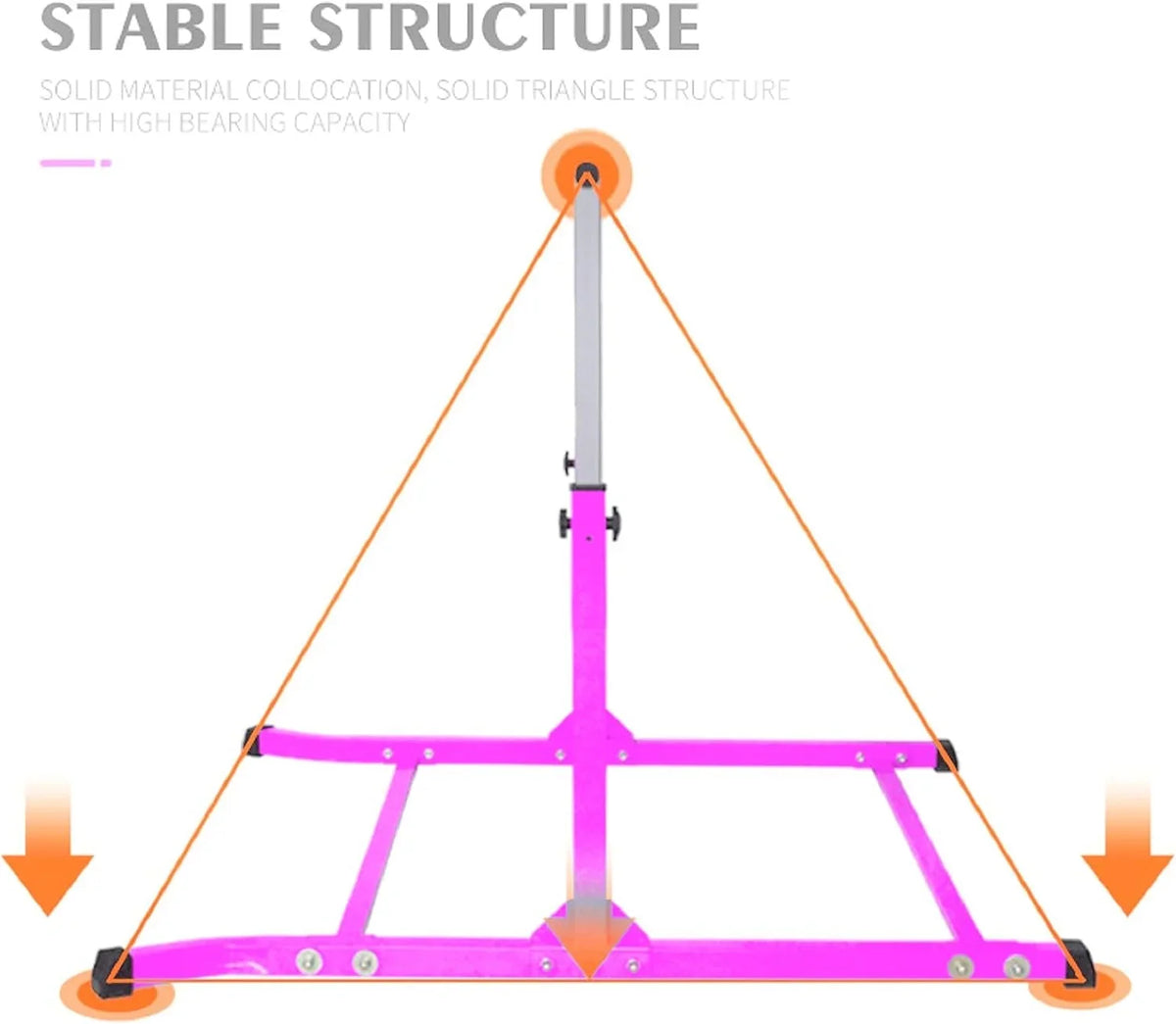 Pink Pad Gymnastics Expandable Removable Training Foam for Free Bar with Athletic