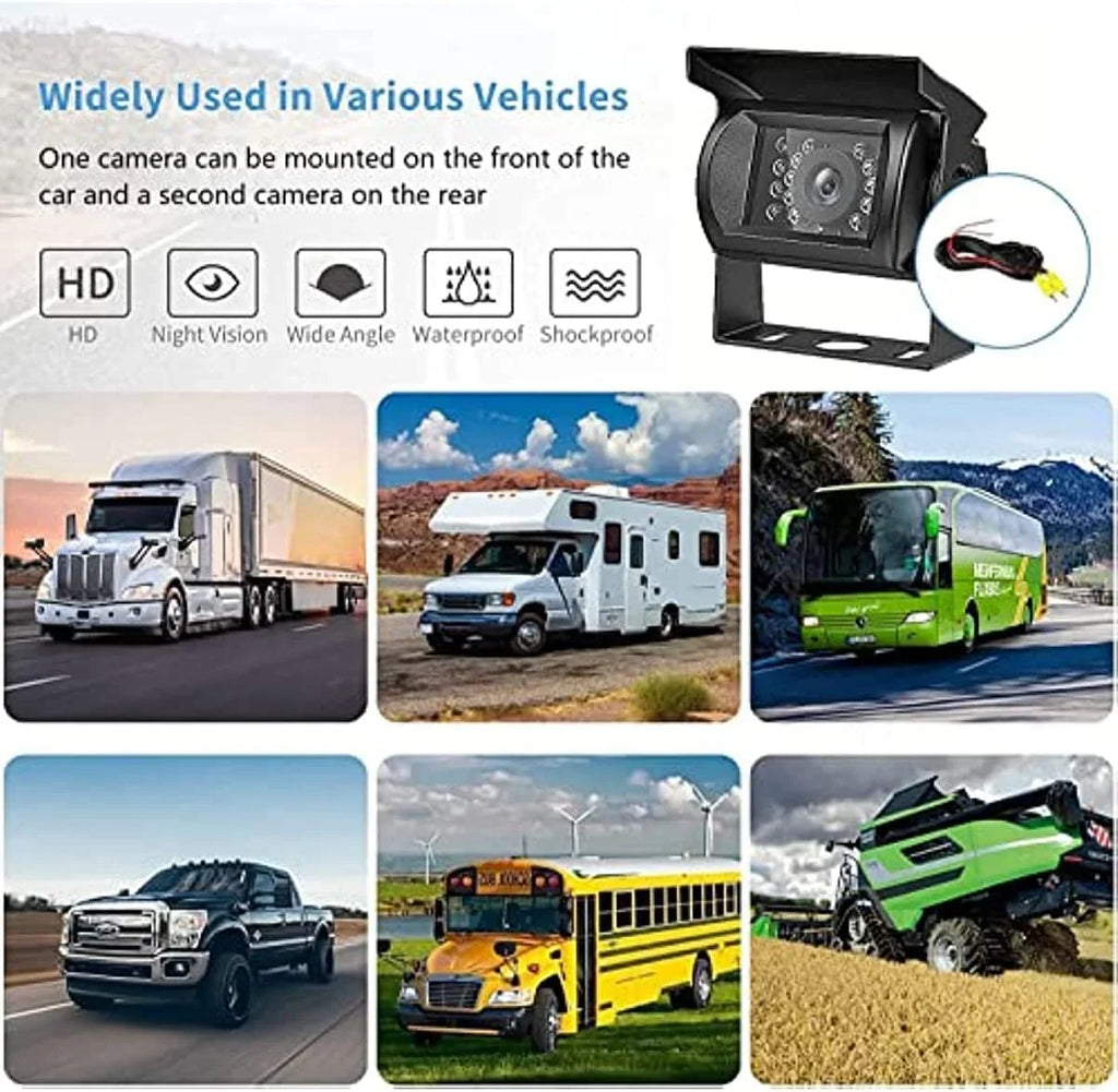 View inch with Camera Bileeko Vision Camera RV Night Truck 2 Rearview System Bus Trailers 7 Monitor for Rear