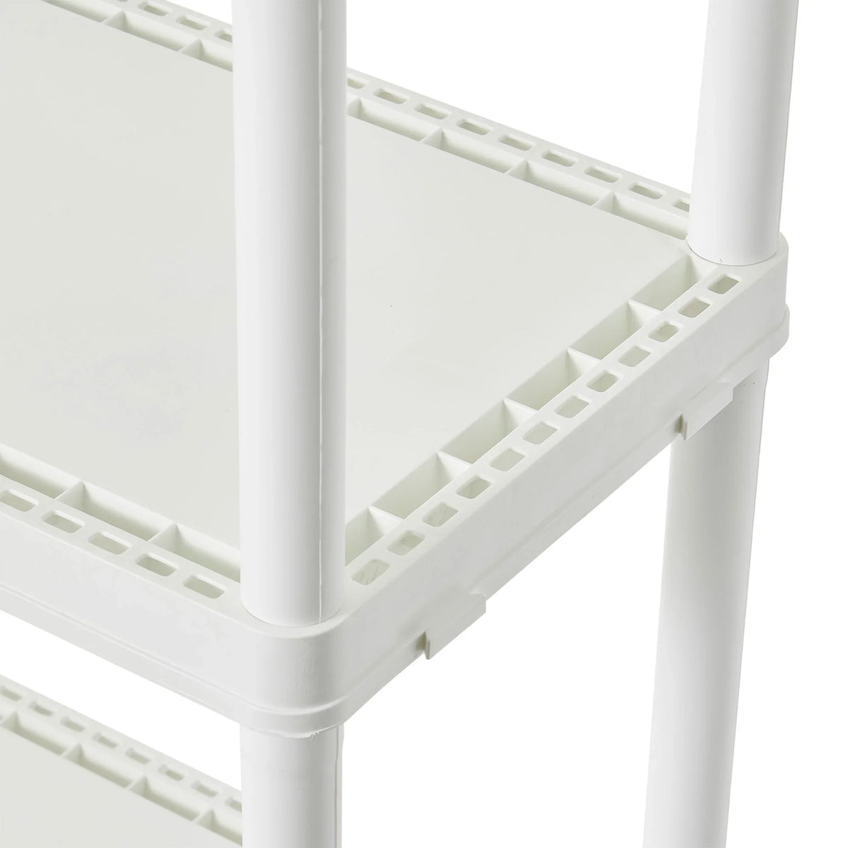Shelf 4 Light Gracious Living Storage Unit, Duty (2 White Pack) Height Set