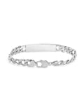 Bracelet Polished Link Mens Chain Sterling Inches ID 925 Silver 9 Cuban Curb