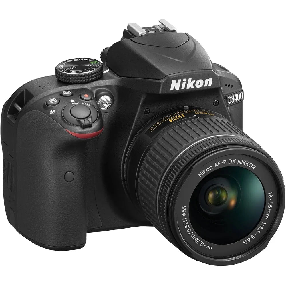 D3400 24.2 VR DSLR (Black) Nikon MP 1571B (Refurbished) Lens 18-55mm Restored Kit with Camera