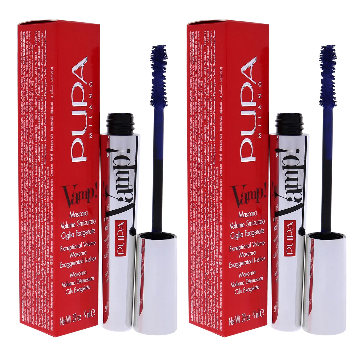 of , 300 - Mascara 0.32 Deep Night 2 Mascara Pack oz Vamp! Pupa - Milano