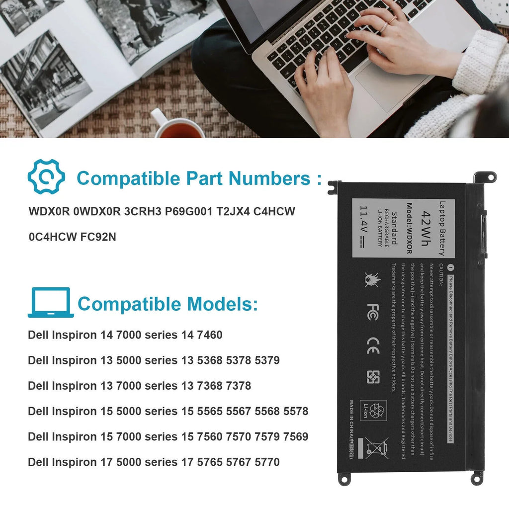 For WDXOR 0FC92N Battery 0WDX0R,FC92N WDX0R Dell