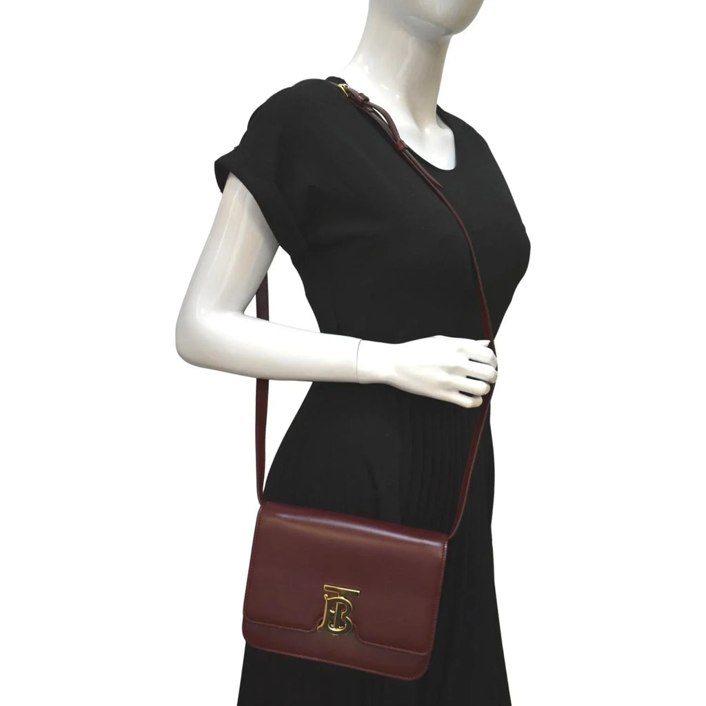 Bag Lola Shoulder Leather Tb BURBERRY Red Pre-owned