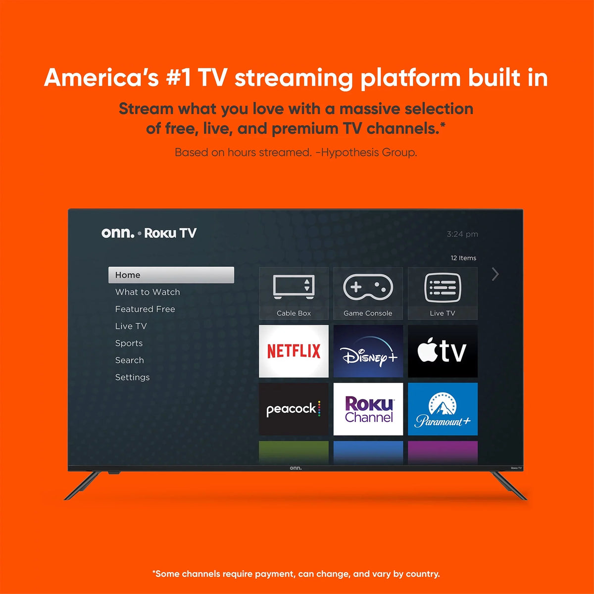 (2160p) Dolby onn. Dolby UHD QLED Effective Refresh 120hz with 4K 50” Atmos, and Local HDR (100071700) Dimming, Smart TV Vision, Rate, Roku