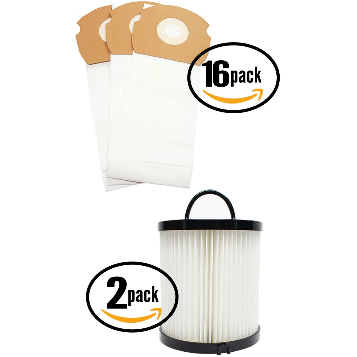 AS1001AX AS Filter Filter Compatible Cup & Vacuum 48 Dust - Replacement 2 Eureka AirSpeed Gold & Vacuum DCF-21 Bags Eureka Bag