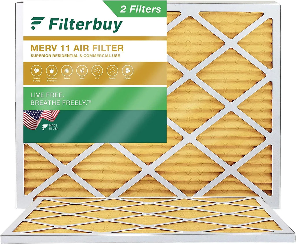 Air Pleated Filters AC 11 HVAC (2-Pack) Filterbuy MERV Furnace 13x20x1