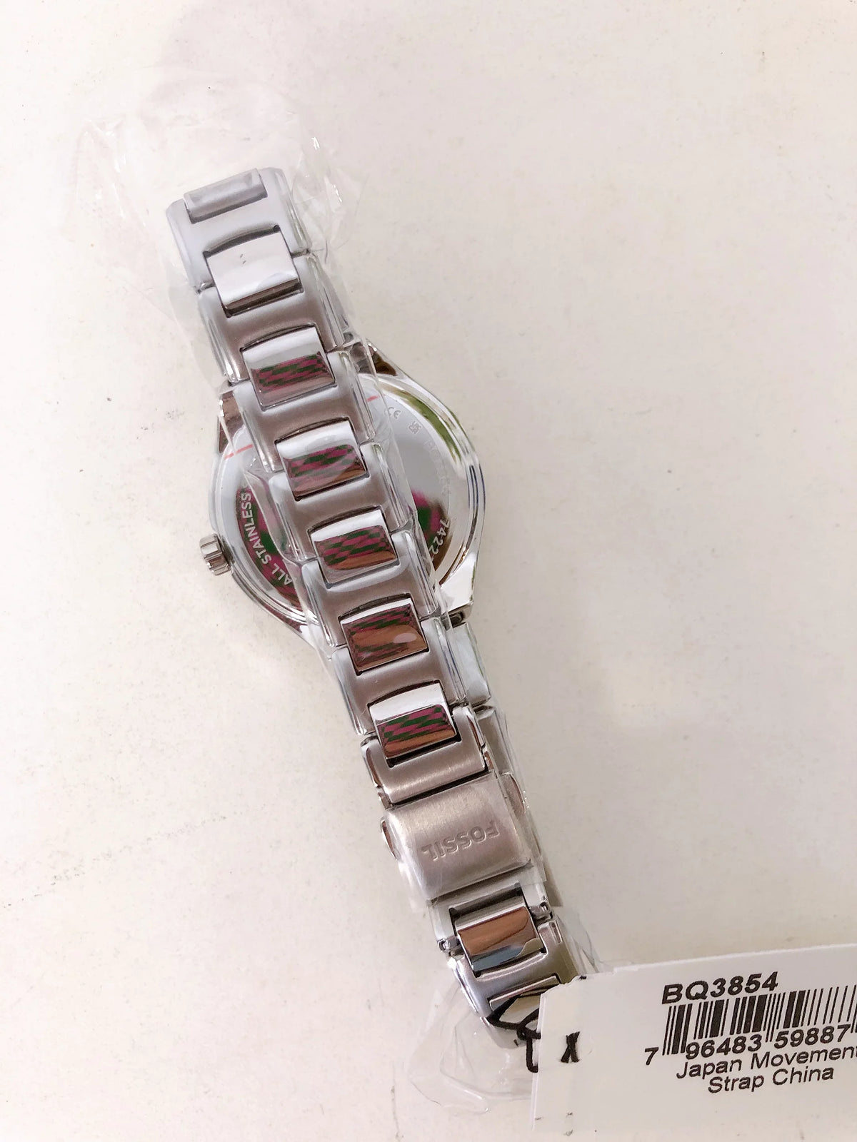Three-Hand Watch Eevie Date Fossil BQ3854 Steel Stainless
