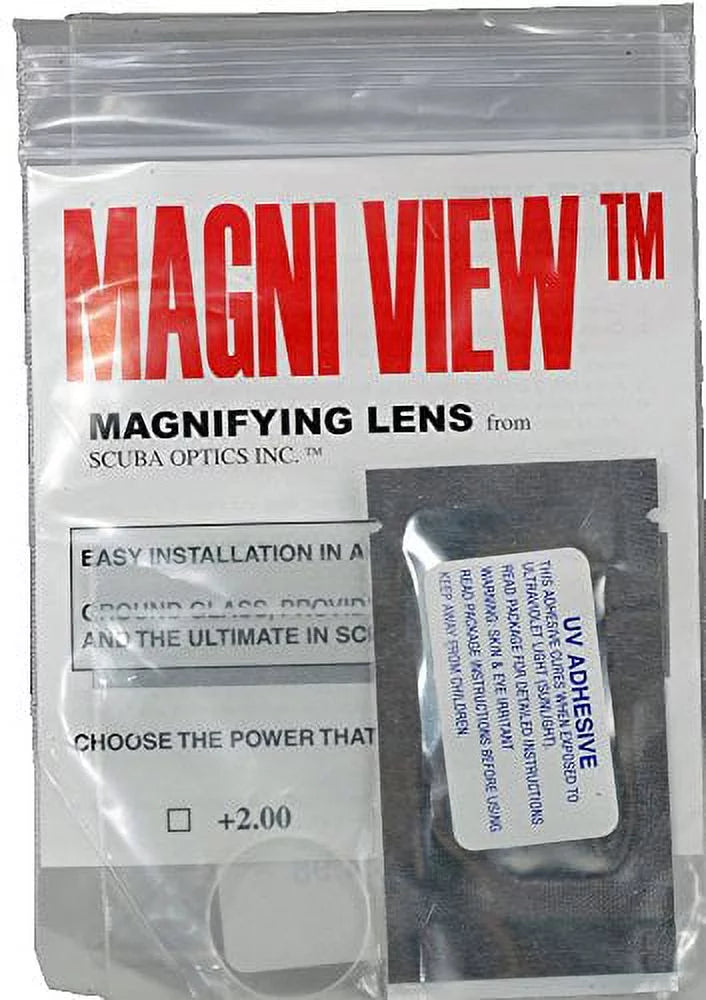 and Lens Scuba Mask Sports Divers for 2x Water Great MAGNI-VIEW Magnifying