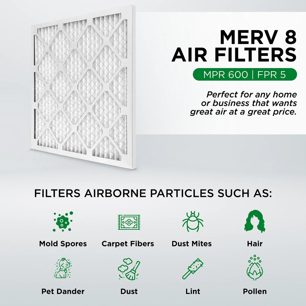 Filters. 12. Actual Pleated Case MERV Air 23-5/16 Air 23-5/16 Pamlico 21-1/2 x Size: x x 1 AC 8 3/4 21-1/2 Furnace of x