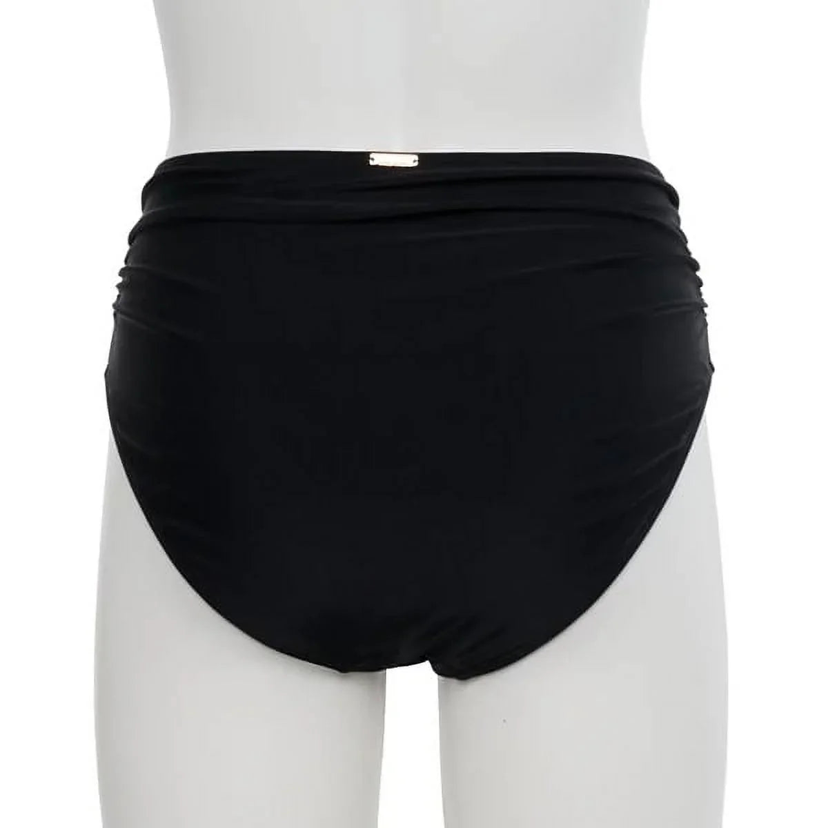 Front Twist Top + Nicole BLACK Bikini Waist Bottom Hi Miller Shirred S 2Pc