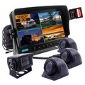 DVR Trailer HD 1080P CAMSLEAD Recorder, Screen, Duty View monitor Waterproof, Heavy 3X for Camera, View HD inch Backup System, 9 RV digital Side Rear Channel Quad Camera, Split 4 1x Camera Input,