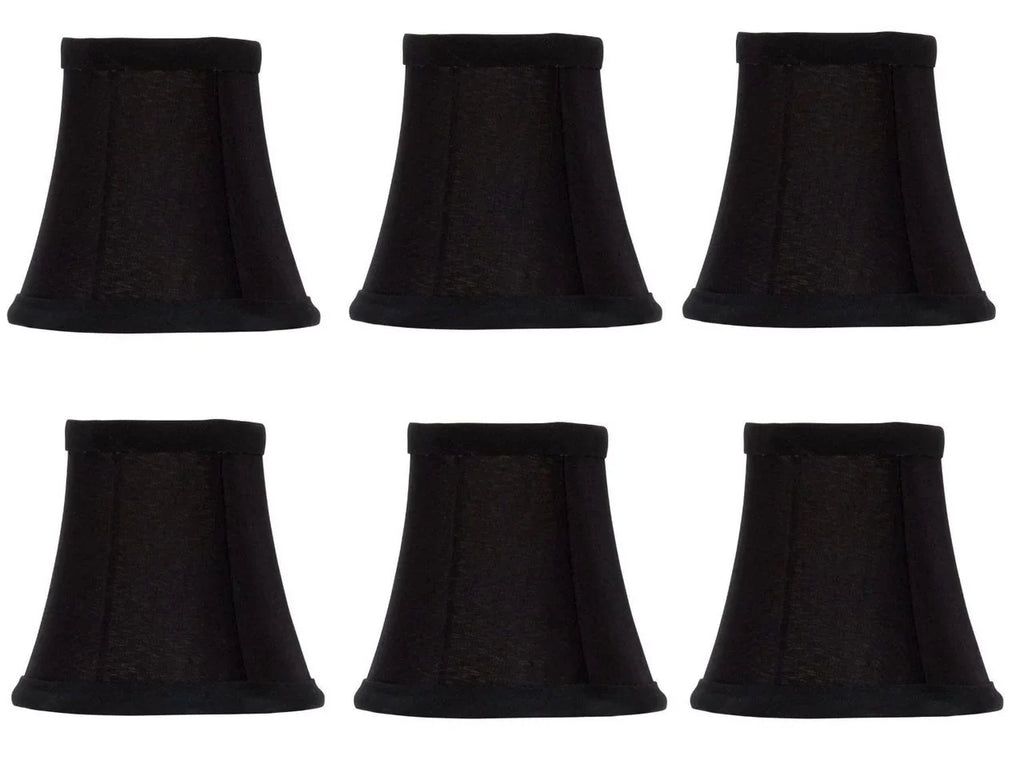 6 with 6 Chandelier Lining Set inch Silk Gold Lamp Of Shades Black