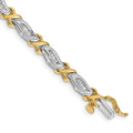 Diamond Bracelet QBM4615-100-WYA Two-Tone 14k 1ct. Baguette