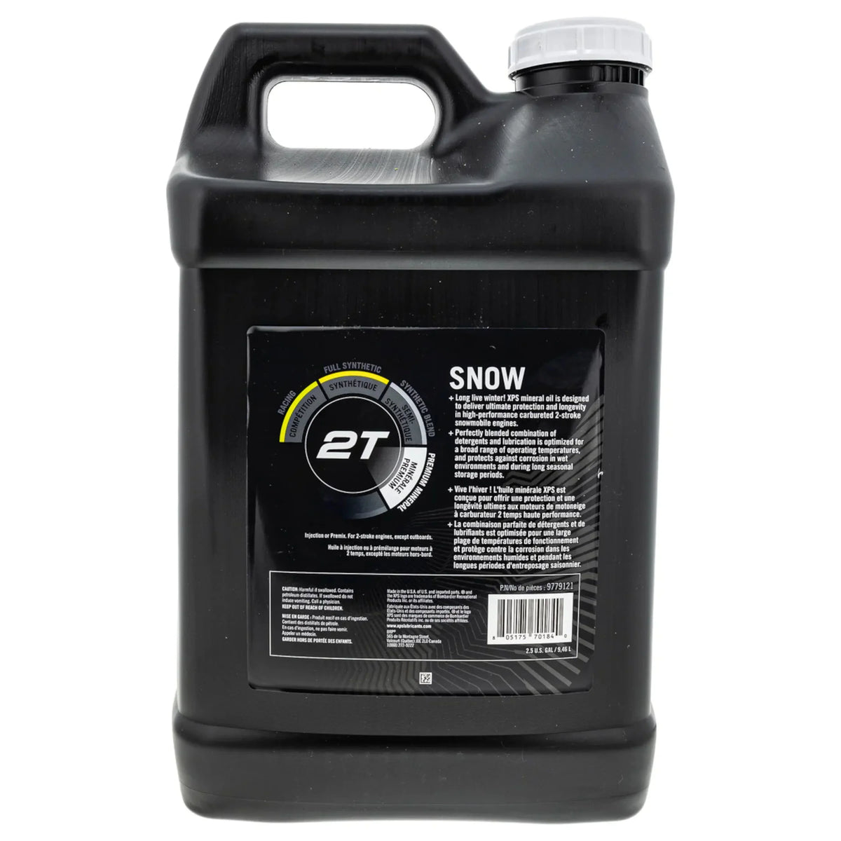 XPS Ski-Doo 2.5 Gallon, 2-Stroke Snow Mineral 9779121 Oil, OEM Premium New