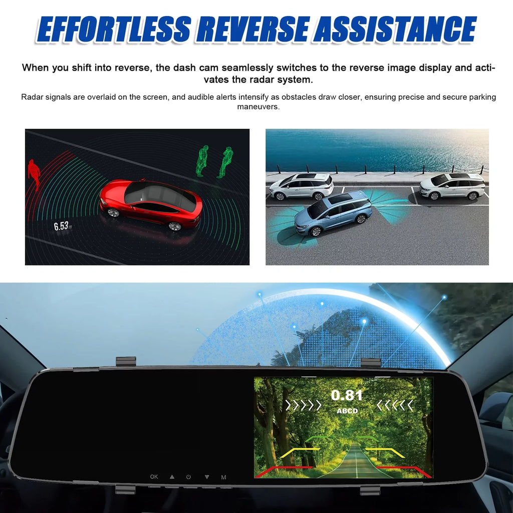 Dash Screen Reverse Rear Rear Camera 4.3 4 Dazzduo Camera Dual Camera,Camera 4.3 Screen Dash Radars Dual Inch Dash 1080P Rear Support DVR Reco Inch Cam Rear Radars Radars Dash Inch Reverse