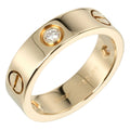 yellow gold, size Pre-Owned 8.67g, half ring, 15 Love approx. diamond, (Good) K18 I132124019 3P, Cartier