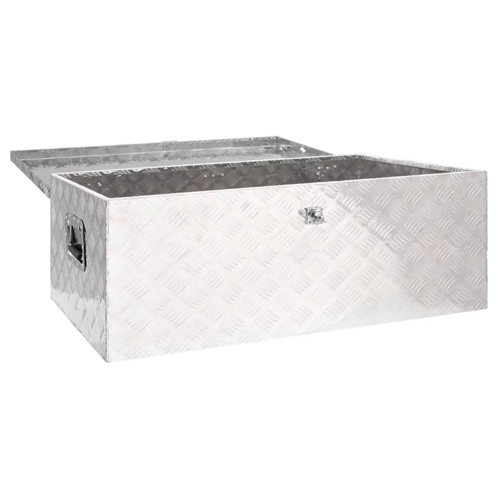 Silver Box Case Truck for Inches x Box Anself Vehicle, (L x Organizer x Lockable Trailer Tool Camping H) Trip Aluminum 14.6 x 21.7 Underbody W Garage, 39.4 Storage Toolbox