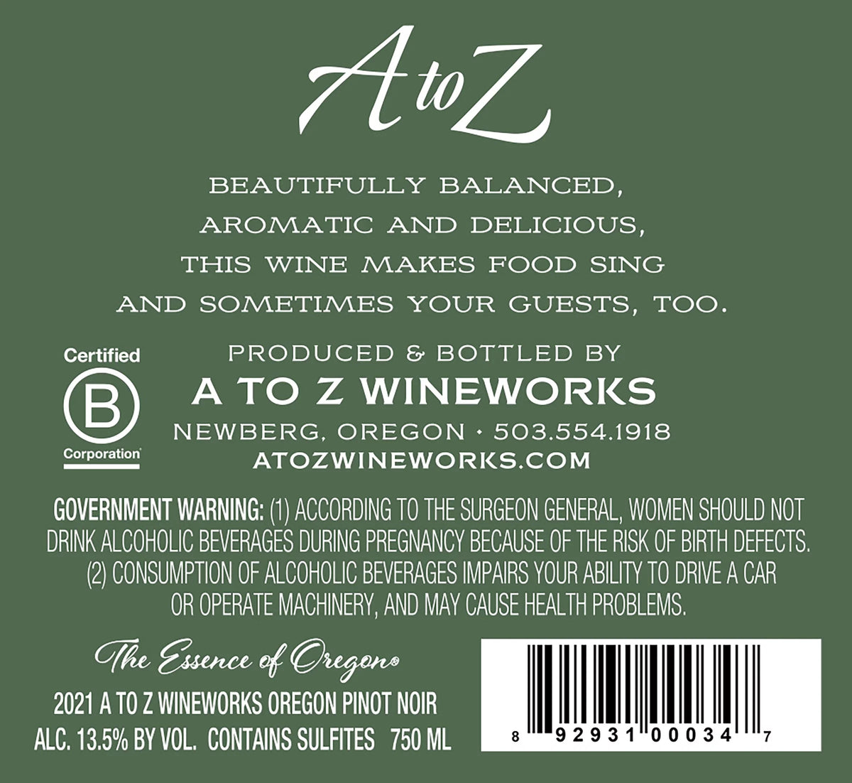14% Noir Wine, A Pinot Bottle, ml Z 750 Red Wineworks ABV to Oregon