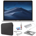 MR9Q2LL/A) Kit 2018, 256GB 2.3GHz, Zipper Cleaning (Refurbished) Bundle Black Laptop Space Sleeve with Gray - (i5 Apple (Mid + Pro Starter 13-inch Kit MacBook + SSD)