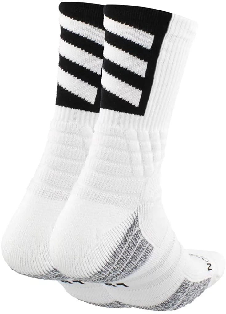 Creator Unisex-Adult 365 Socks Crew Basketball X-Large (1-Pair) adidas White/Black