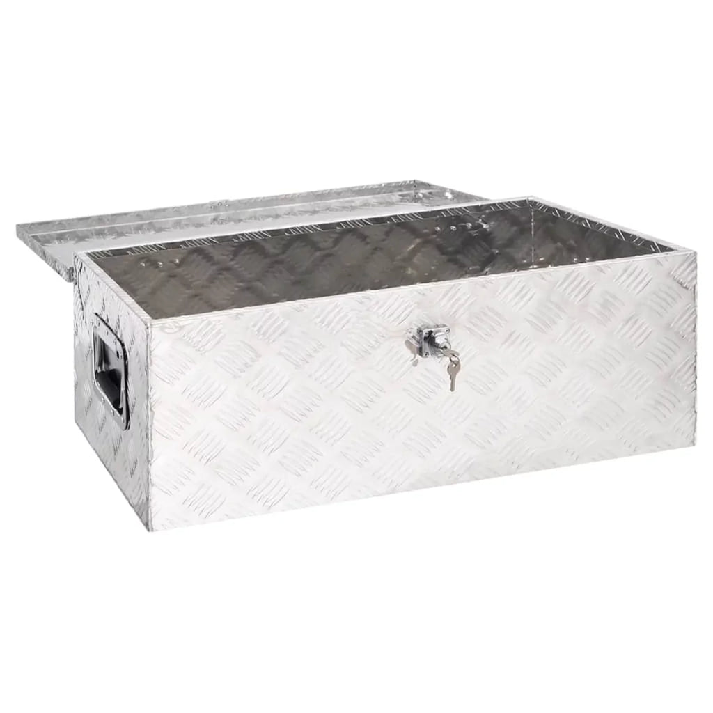 Garage, Anself x Inches Case Silver Box Box x x for Trip x H) Organizer 13.2 W Underbody Vehicle, Toolbox 18.5 Truck Storage Trailer Camping Tool (L Aluminum Lockable 35.4