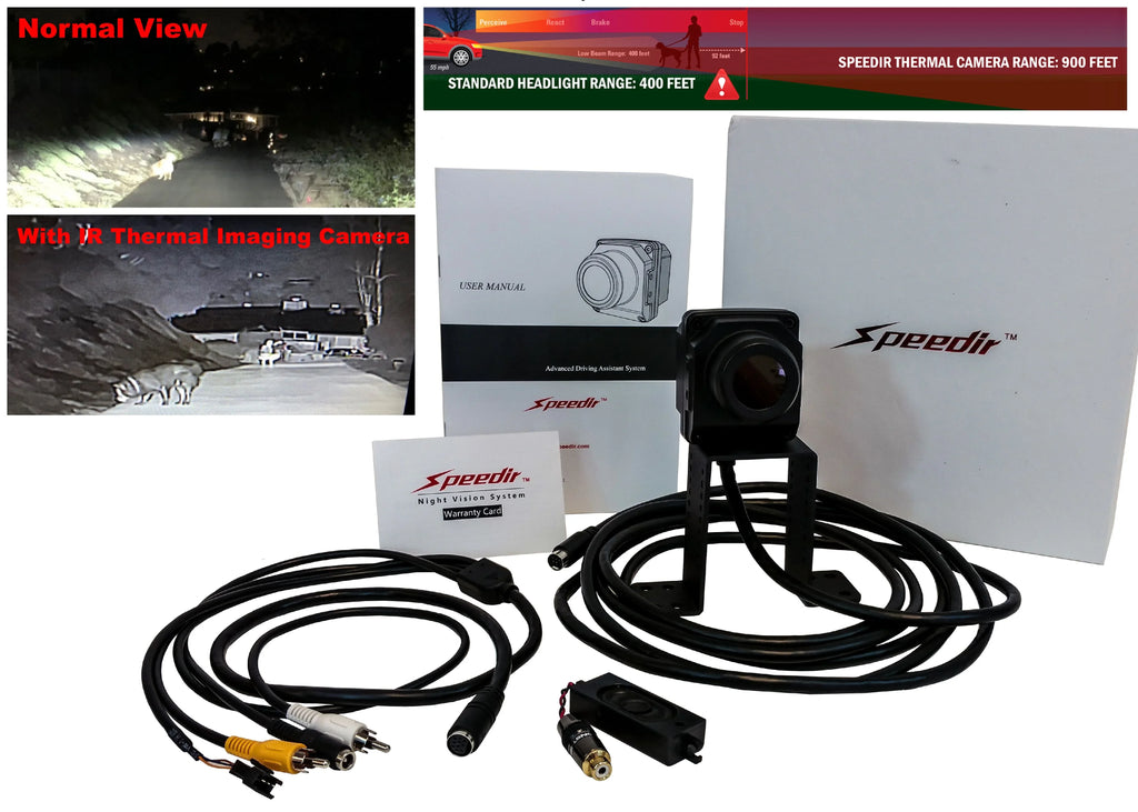 SPEEDIR Thermal Vision Automobile Digital Sensor Night System Imaging Driving Camera IR Infrared Heat Assistant