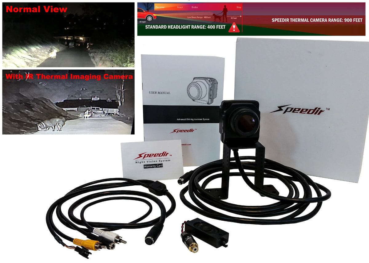 SPEEDIR Thermal Vision Automobile Digital Sensor Night System Imaging Driving Camera IR Infrared Heat Assistant