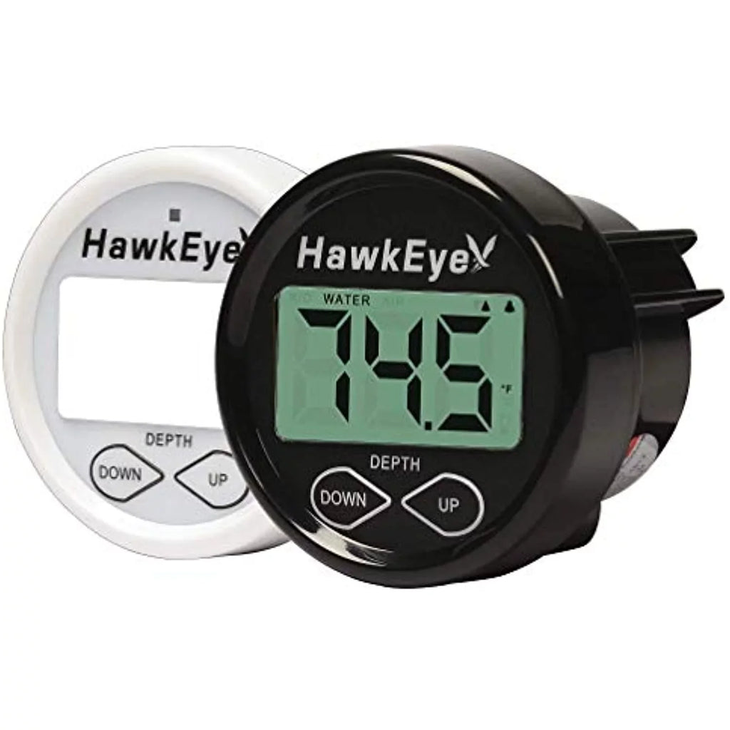 Transducer Sounder with Air Depth Hawkeye with and Temperature In-Dash Water