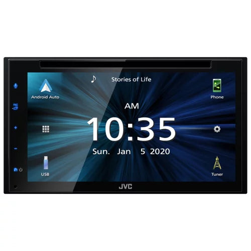 6.8" Android Bluetooth JVC Receiver+Camera Carplay Apple KW-V66BT Player CD/DVD