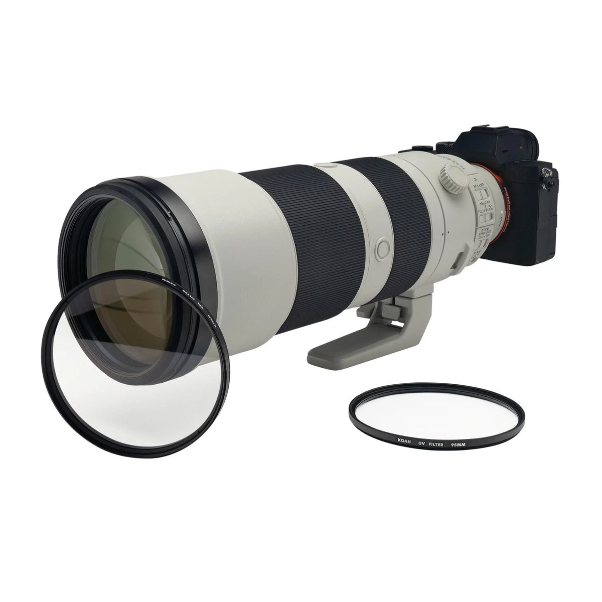 Lens Polarizing UV 95mm Koah Filter Protective and Circular Bundle