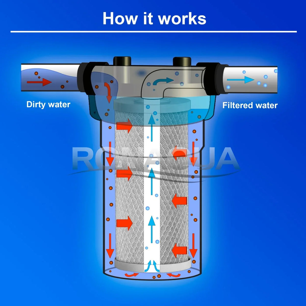 & Inches 5 Relief Transparent 1” Housing Filter Cartridge Port with Block Micron Presser Blue Inlet/Outlet 10 Button, Brass Activated Big Carbon