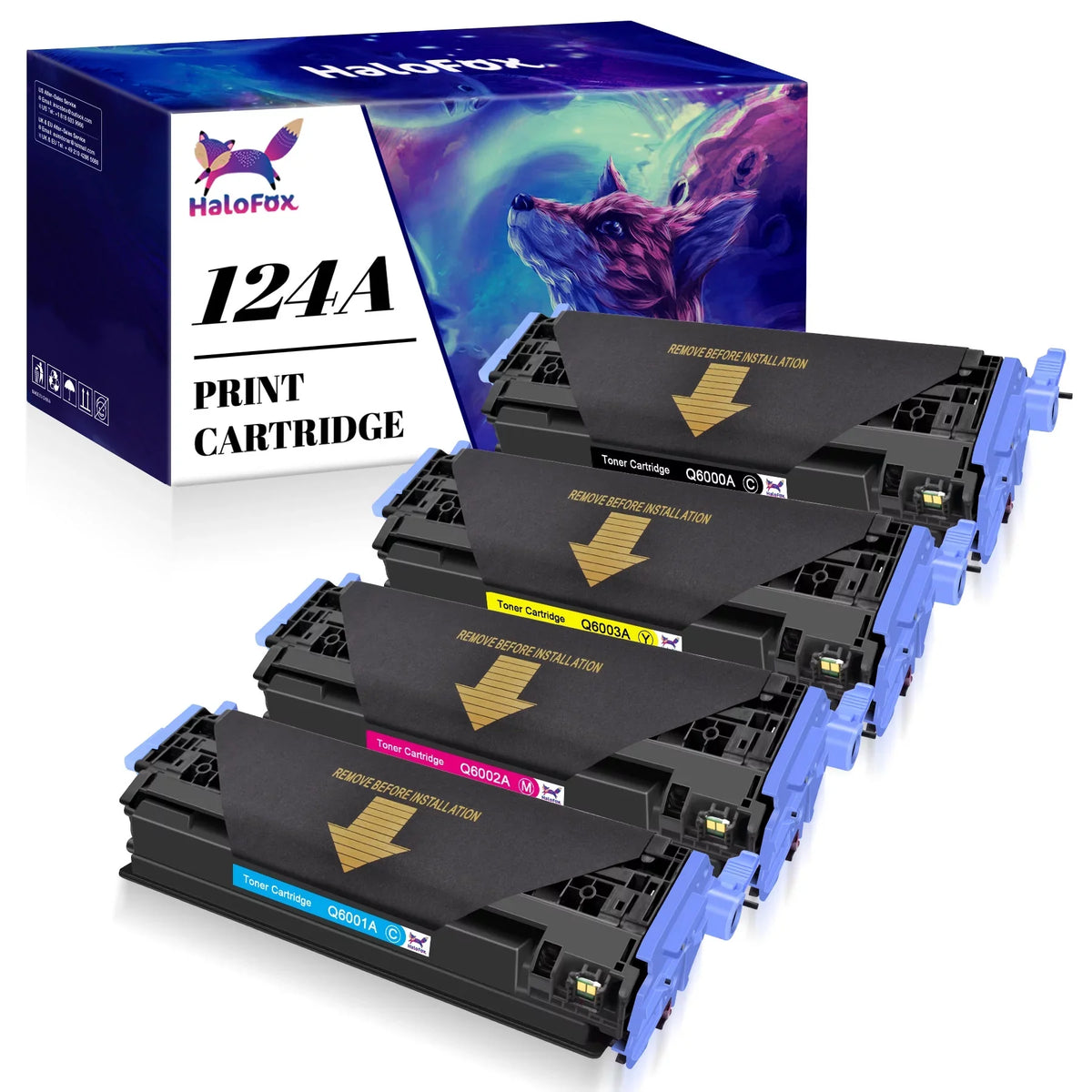 Q6000A 2605DTN Pack BCMY For Color Toner HaloFox HP 4 LaserJet 2605DN 2600N Compatible Q6003A Printer - 1600 Lot For