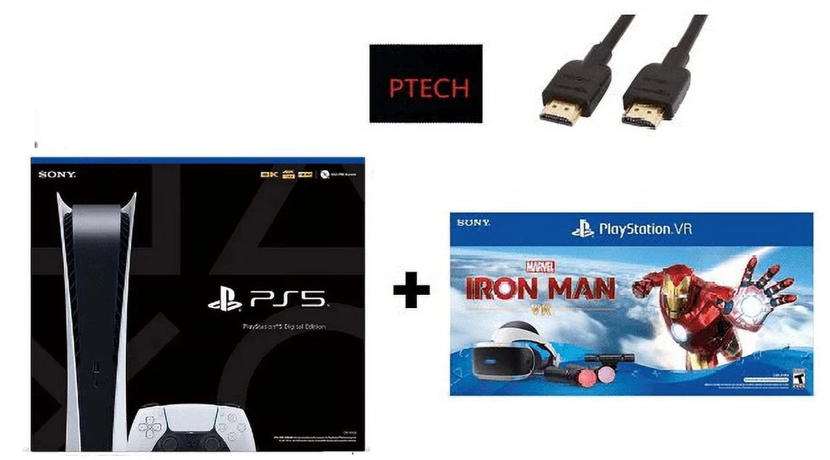 Iron VR_Bundle PlayStation_VR PlayStation_PS5 (Digital Holiday Gaming Sony Bundle: Marvel’s Sony Version) Man Console 2022 +