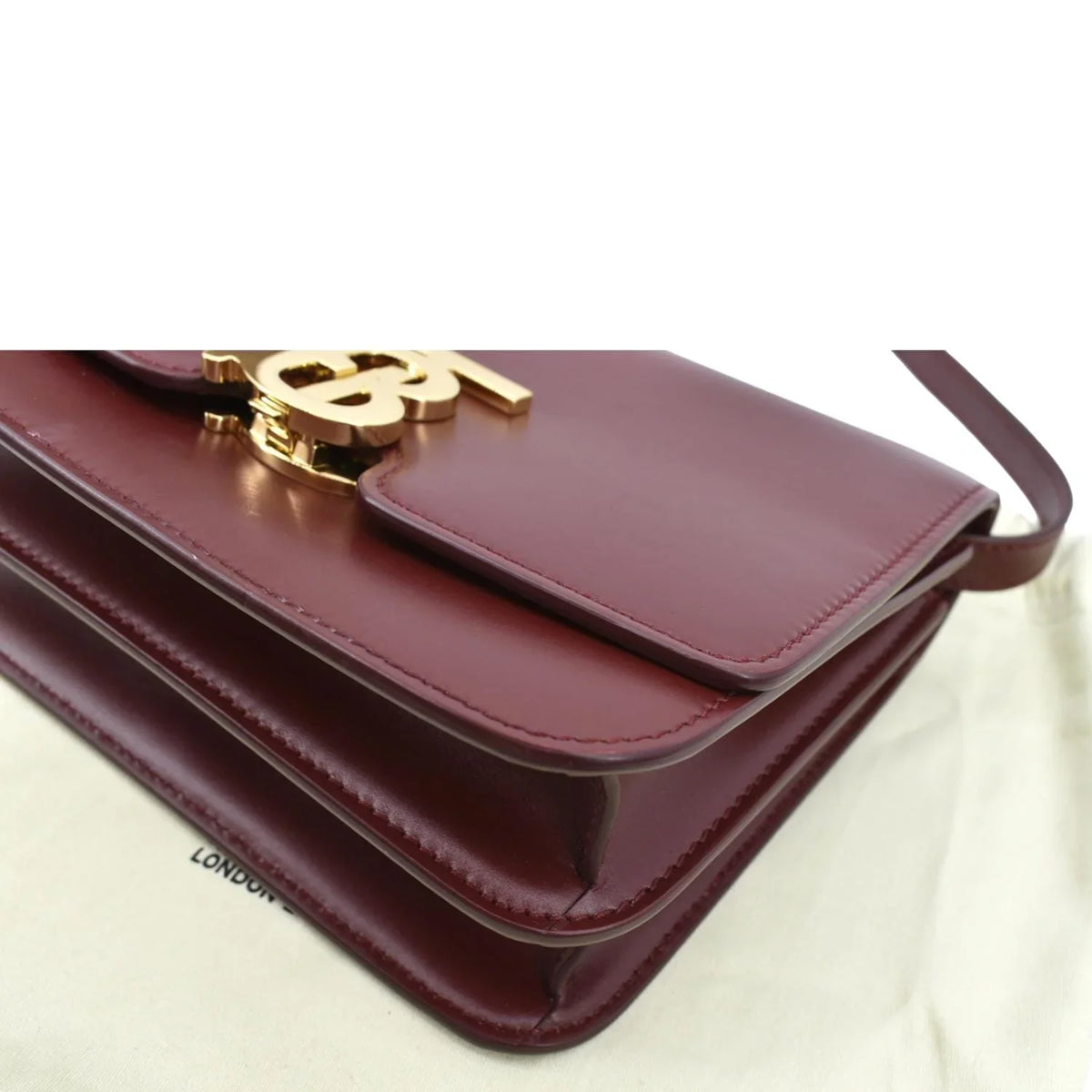 Bag Lola Shoulder Leather Tb BURBERRY Red Pre-owned