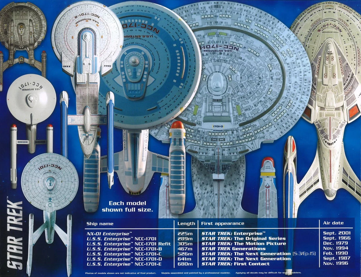 1/2500 Set AMT954 Enterprise Plastic Snap Star Space Trek Box USS Models AMT