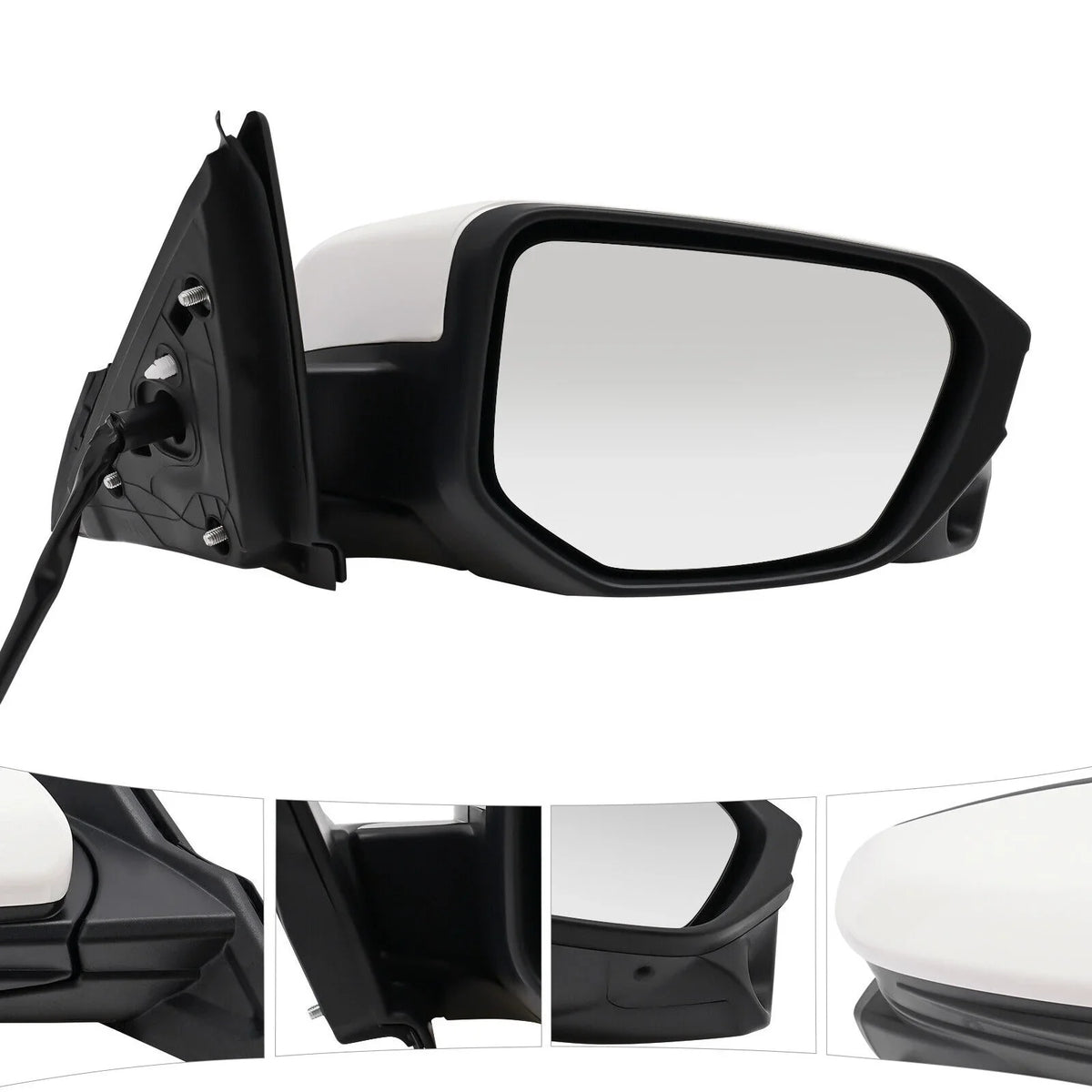 Sedan Side Heated Right Fit Camera Civic White Mirror 2016-2020 Power Honda View