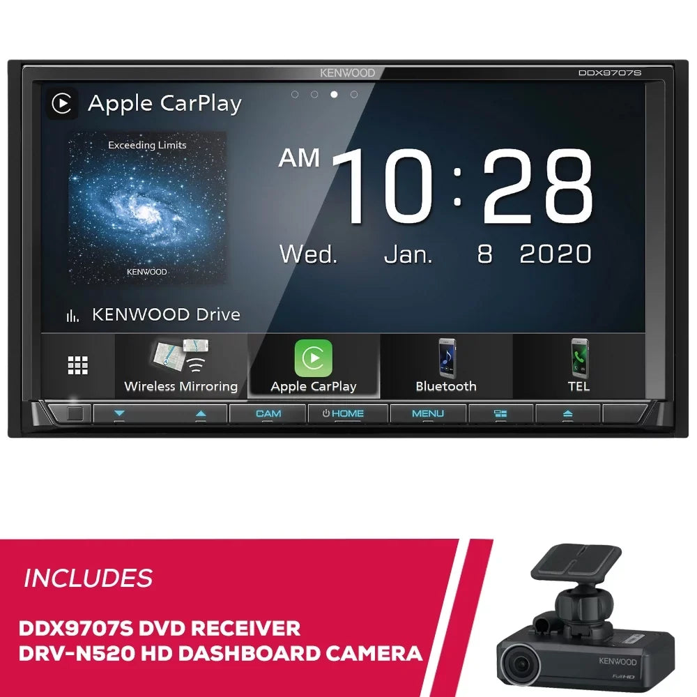 Camera DVD and DRV-N520 Inch Kenwood Full 6.95 New Dashboard HD Receiver DDX9707S