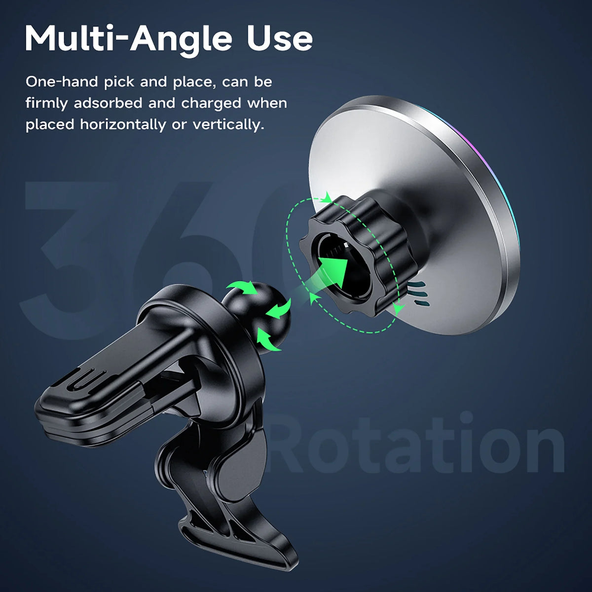 Fast Holder Charging QI Air Car Wireless Mount Charger Phone HOCO iPhone,Samsung,Huawei,etc Magnetic Vent for Car 15W Compatible