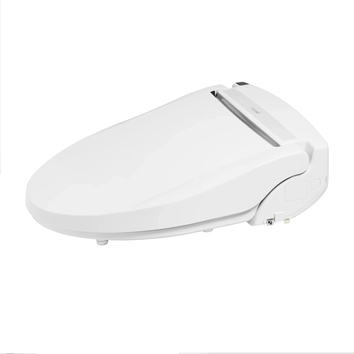 Round Advanced Brondell EM617 Bidet Control, Toilet with Remote Seat White Swash