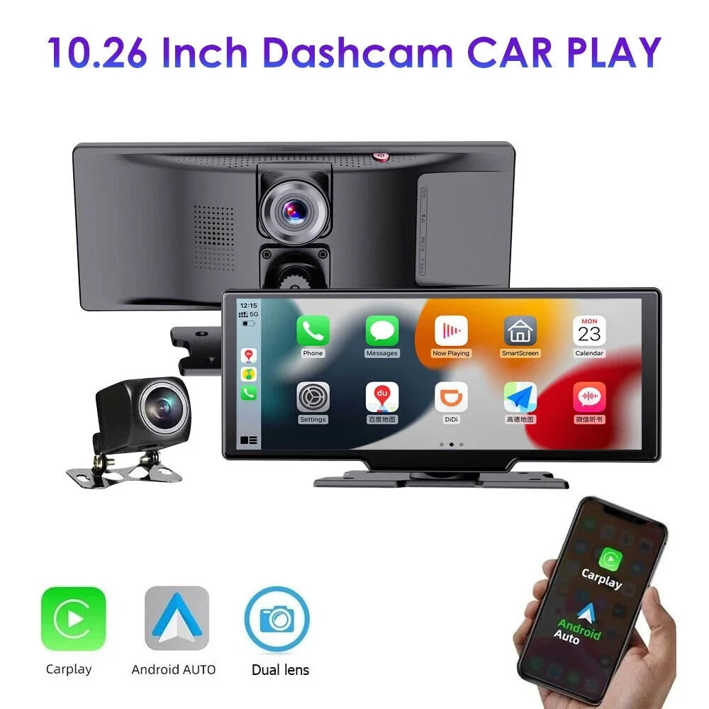 Channel ". Auto Android Wifi Kydely Dual Camera Dash Car Touch DVR 10.26'' Wireless Screen 2K