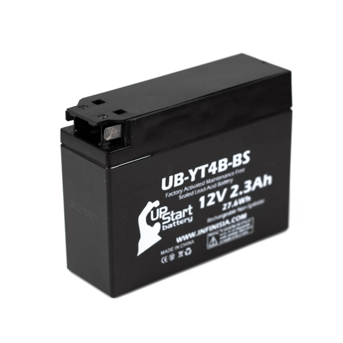 Maintenance 4-Pack 2.3Ah, Replacement 110CC Motorcycle UB-YT4B-BS for UpStart Yamaha Free, 2015 - Activated, 12V, Factory TTR110E Battery Battery