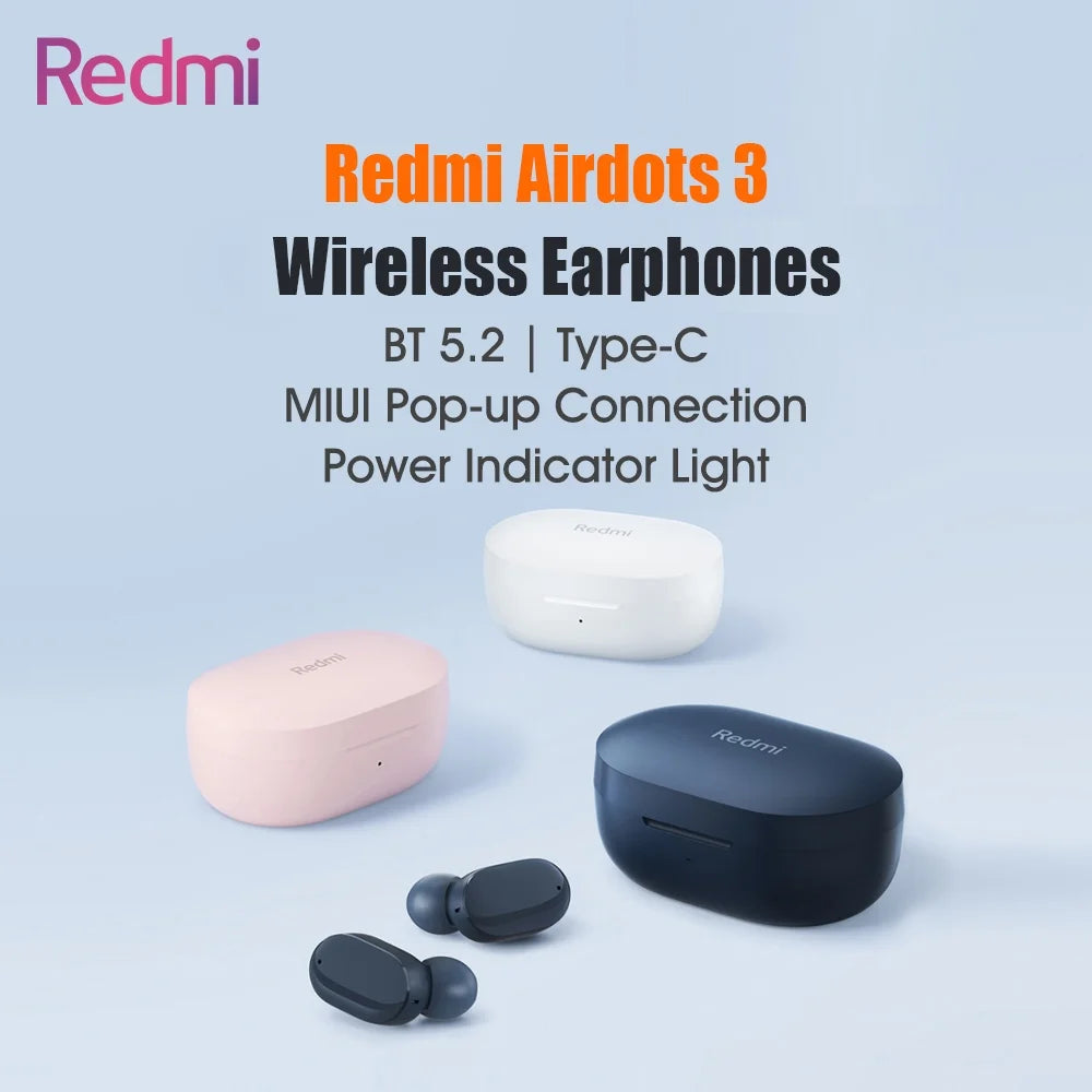Airdots BT5.2 Earbuds TWS MIUI Earphones Redmi In-Ear Wireless 3
