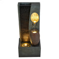 Vase Fountain 3 White Rainfall 32' LEDS H Warm with