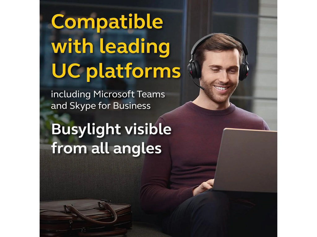 with / USB-A Wireless 65 Headphones Stand Music Stereo Evolve2 Black - Headset Charging UC Jabra