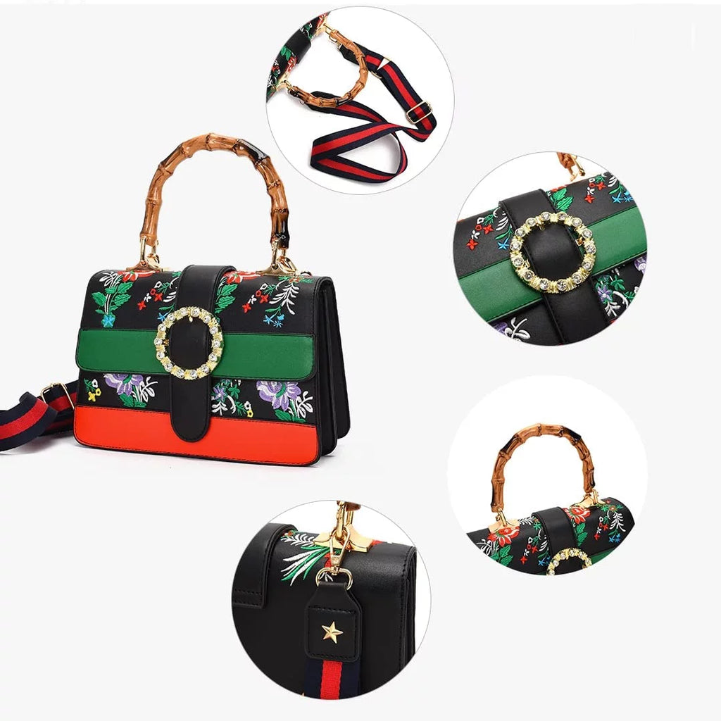 for women crossbody Bamboo strap Detachable handle shoulder Vintage Satchel Bags Asge bag with Handbag wide Medium top bags Trendy Shoulder