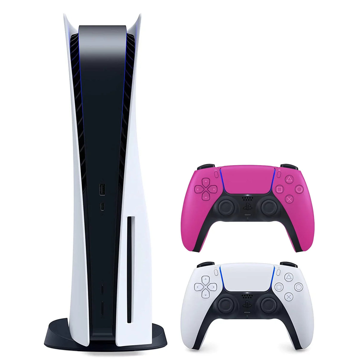 Sony 5 Controller Disc and Charging Version with Nova Pink Extra Dual Disc) - Station (Sony Bundle Playstation PS5