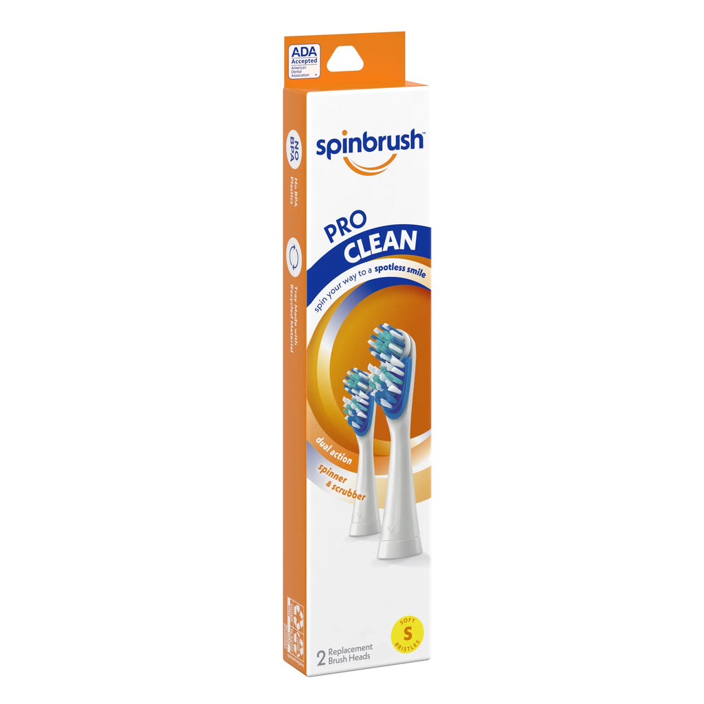 Each Heads Hammer Spinbrush Arm - & in Soft 2 Brush Clean Replacement Pro 6 Pack