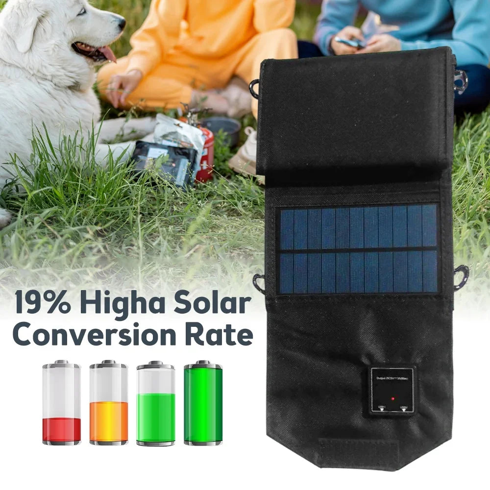 , Travel Camping Foldable Solar 12W USB for Panel Recharger OWSOO Dual