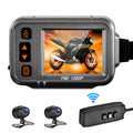 Full Dual Vision 32G Motorbike ,120° Wide card Timed storage Angle,Parking Flameout 1080p Body Motorcycle Cam,WiFi Night Waterproof With Monitoring, Recording After Camera Dash